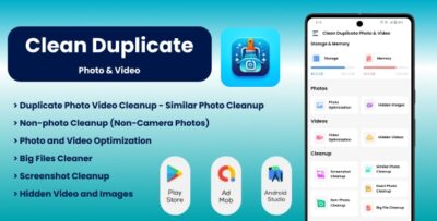 Clean Duplicate Photo & Video - Big File Cleaner - Photo & Video Optimization - Video Compressor