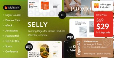 Selly - Marketing Landing Page WordPress Theme