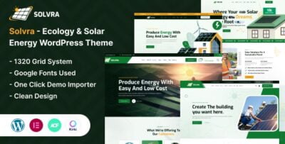 Solvra - Ecology & Solar Energy WordPress Theme