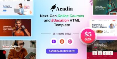 Acadia - Online Courses & Education Template