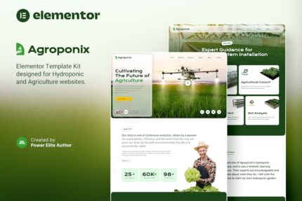 Agroponix – Hydroponic & Agriculture Elementor Template Kit