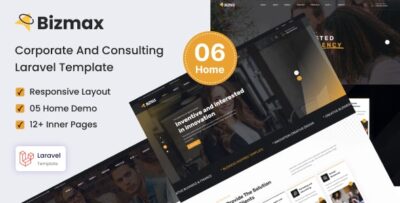 Bizmax - Corporate And Consulting Business Laravel 11 Template