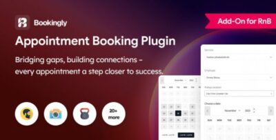 Bookingly – Appointment Booking Plugin For WooCommerce RnB v1.0.5