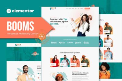 Booms - Influencer Marketing Conference Elementor Template Kit