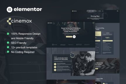 Cinemox - Video Production Company Elementor Pro Template Kit