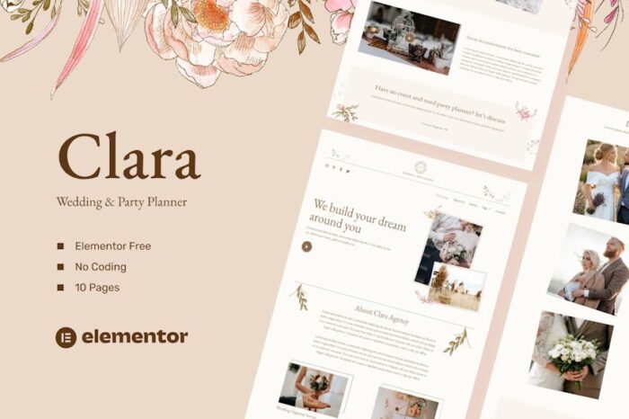 Clara - Wedding & Party Planner Template Kit