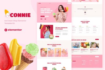 Connie - Ice Cream Shop Elementor Template Kit