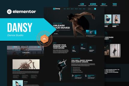 Dansy - Dance Studio Elementor Pro Template Kit