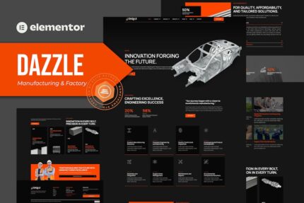 Dazzle - Manufacturing & Factory Elementor Pro template Kit