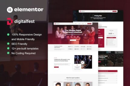 DigitalFest - Event & Conference Elementor Pro Template Kit