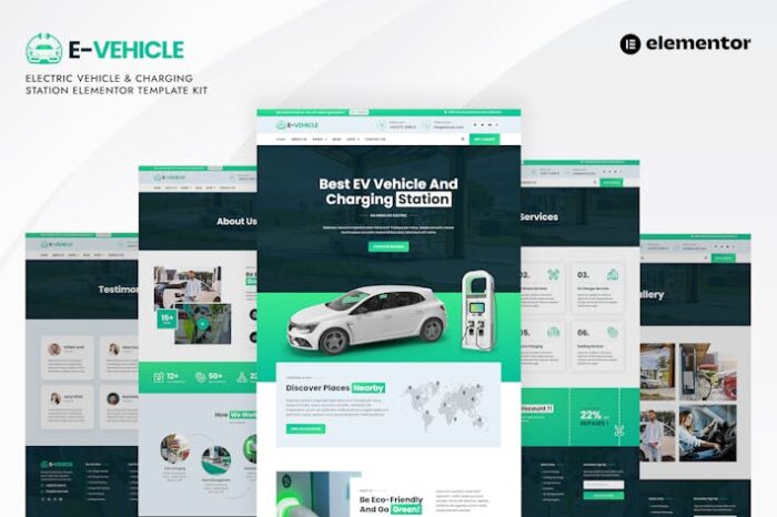 EVehicle - Electric Vehicle & Charging Station Elementor Template Kit