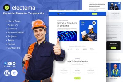 Electema - Electrician Service Elementor Template Kit