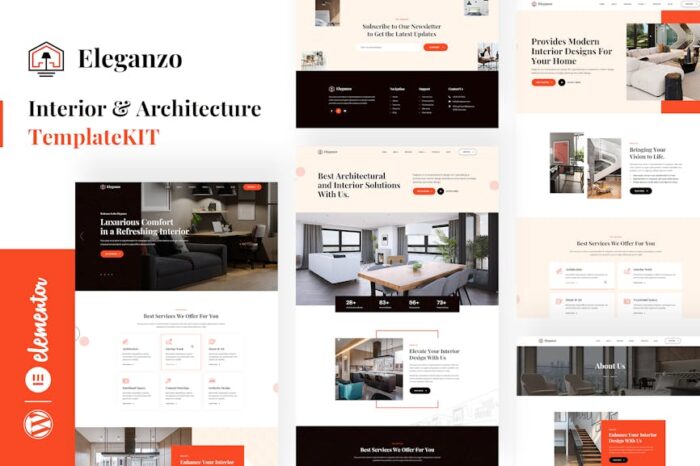 Eleganzo - Interior & Architecture Elementor Template Kit