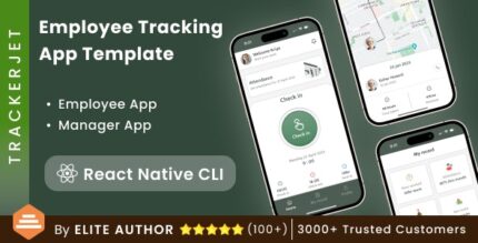 Employee Tracking App Employee Management app Staff Tracking App React Native CLI TrackerJet