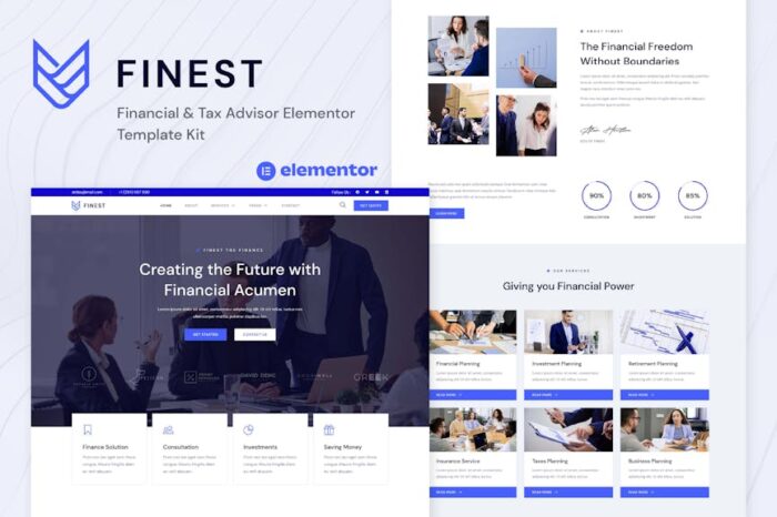 Finest - Financial & Tax Advisor Elementor Template Kit