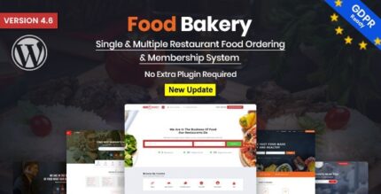 FoodBakery - Food Delivery Restaurant Directory WordPress Theme v4.6