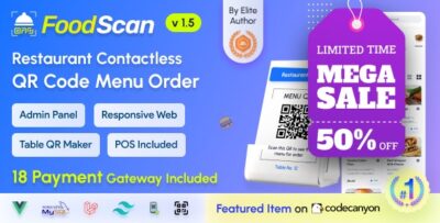 FoodScan - Qr Code Restaurant Menu Maker and Contactless Table Ordering System with Restaurant POS