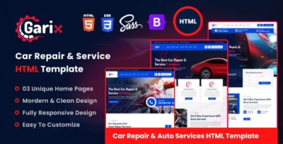 Garix - Car Repair & Auto Mechanic Service HTML Template