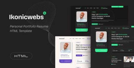 Ikonicwebs - Personal Portfolio Resume HTML Template