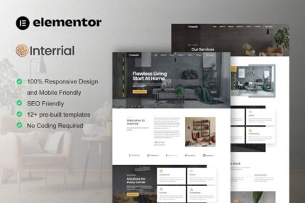 Interrial - Interior Design Service Elementor Template Kit