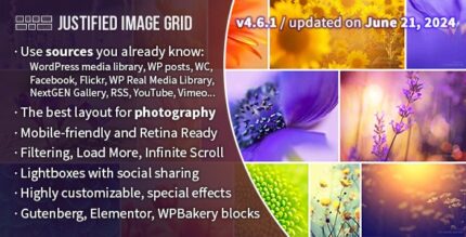 Justified Image Grid - Best Premium Wordpress Gallery V4.6