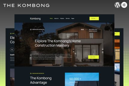 Kombong - Modern Real Estate Agent Elementor Template Kit