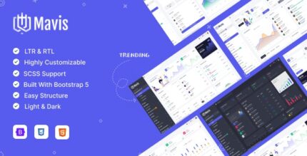 Mavis boostrap & figma Admin Dashboard Template