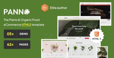 Panno - The Plants & Organic Food eCommerce HTML5 template