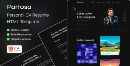 Partosa - Personal Resume and Portfolio Template