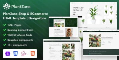 PlantZone - Shop & eCommerce Bootstrap HTML Template