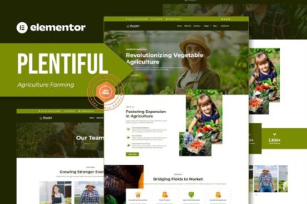 Plentiful - Agriculture Farming Elementor Template Kit