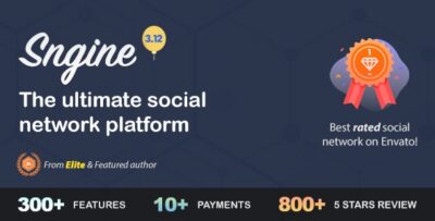 Sngine - The Ultimate PHP Social Network Platform V3.12 Patch 7 NULLED