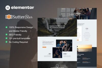 SutterStar - Photography Services & Portfolio Elementor Template Kit