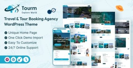 Tourm- Travel & Tour Booking Agency WordPess Theme