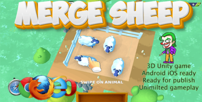 Unity game template -Merge sheep puzzle 3d source code