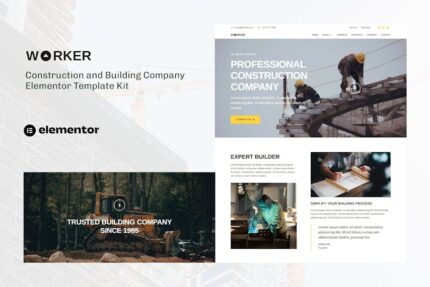 Worker - Construction & Building Company Elementor Template Kit