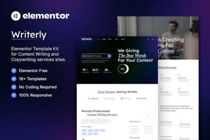 Writerly – Content Writing & Copywriting Elementor Template Kit