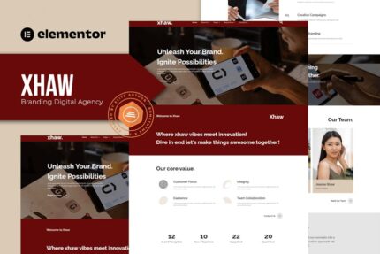 Xhaw - Branding Digital Agency Elementor Template kit