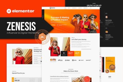 Zenesis - Influencer & Digital Marketing Elementor Template Kit