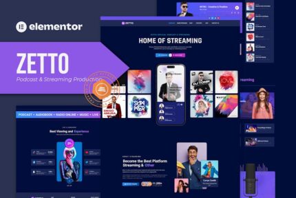 Zetto - Podcast & Streaming Production Elementor Template Kit