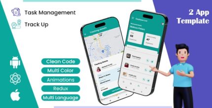 2 App Template Task Management TrackUp React Native iOSAndroid App Template