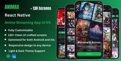 Animax Pro - Anime Streaming React Native Expo App Ui Kit