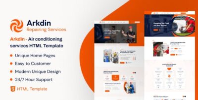 Arkdin – Air Conditioning Services HTML Template