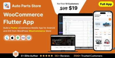 AutoParts Store App - E-commerce Store app in Flutter 3.x (Android, iOS) with WooCommerce Full App