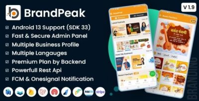 BrandPeak - Festival Poster Maker, Business Post, Political Post Maker App v1.9.5