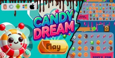 Candy Dream - HTML5 Game (Construct 3) + Admob