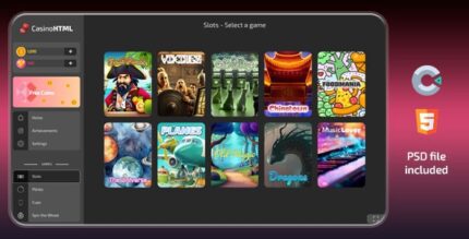 CasinoHTML - Slots, Plinko, Spin the Wheel, Cups, Stake