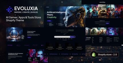 Evoluxia - AI Games, Apps & Tools Store Shopify Theme v1.0