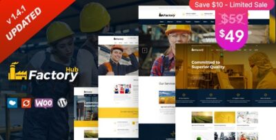 Factory HUB - Industry Factory Engineering Theme v1.4.1