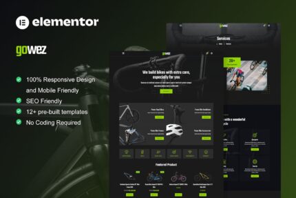 Gowez - WooCommerce Bike Shop & Bike Service Elementor Template Kit